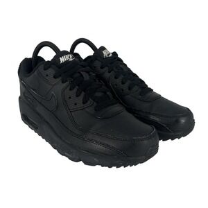 Nike Air Max 90 Shoes Youth Size 6Y Black Leather Running Sneakers CD6864-001